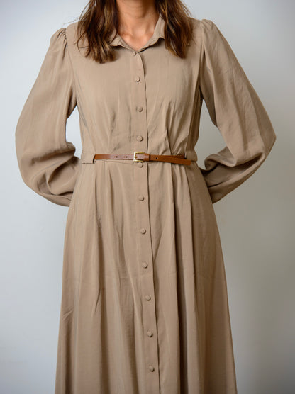 LATTE BELTED MAXI